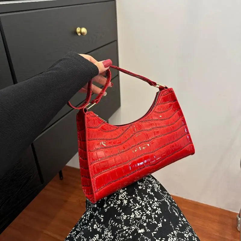 Women's PU Leather Underarm Bag – Retro Shoulder Tote Clutch