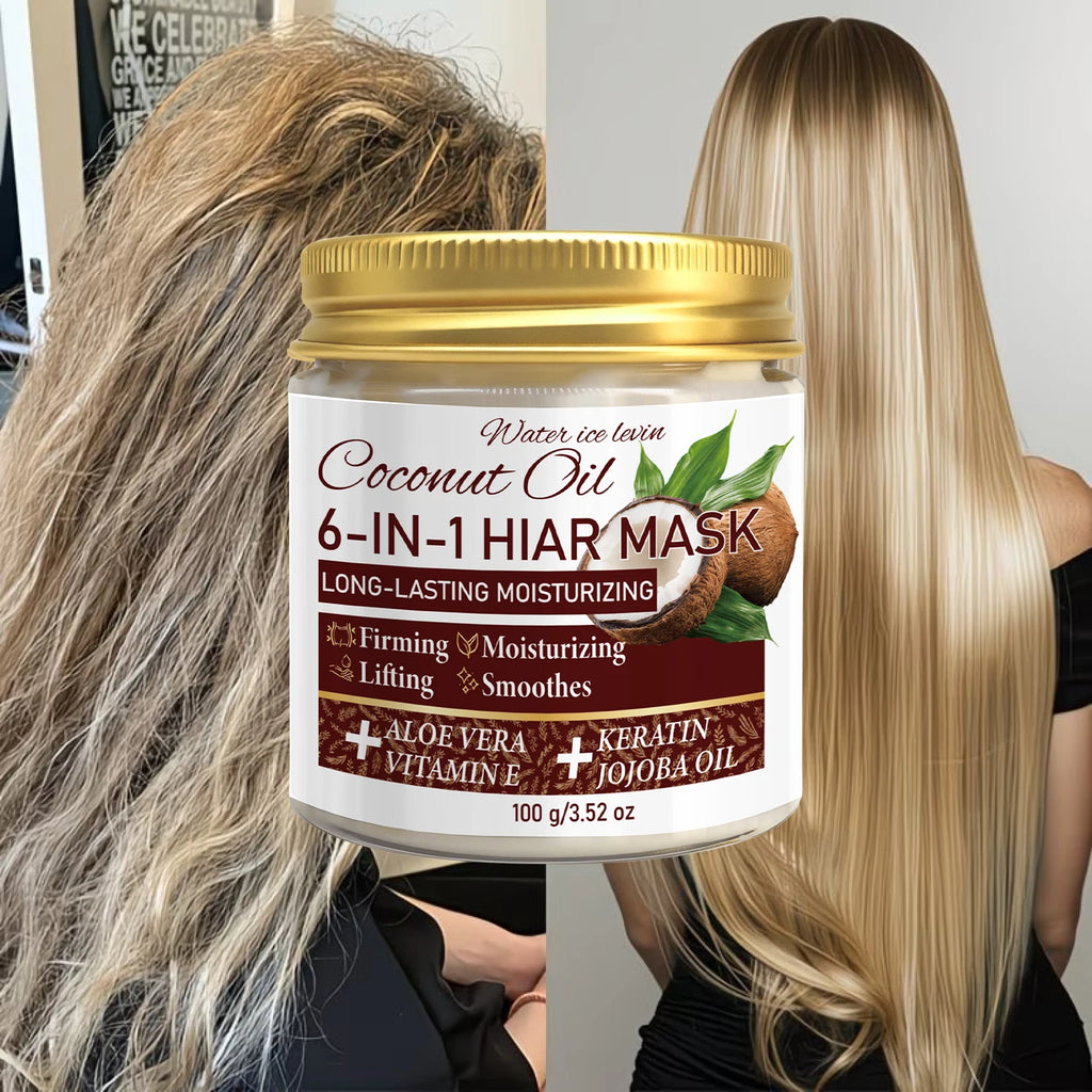 6-in-1 Coconut Hair Mask with Keratin & Jojoba Oil – 100g Deep Conditioning Hair Mask Oasis Select