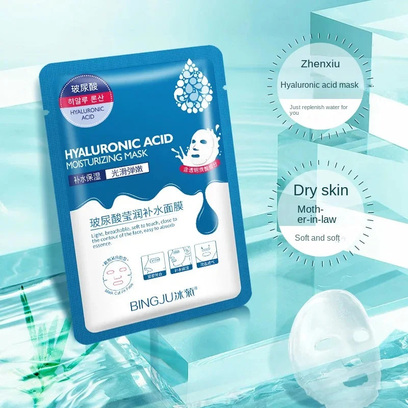 12-Pack Hyaluronic Acid Face Mask Sheets – Moisture & Oil Control Facial Sheet Mask Oasis Select