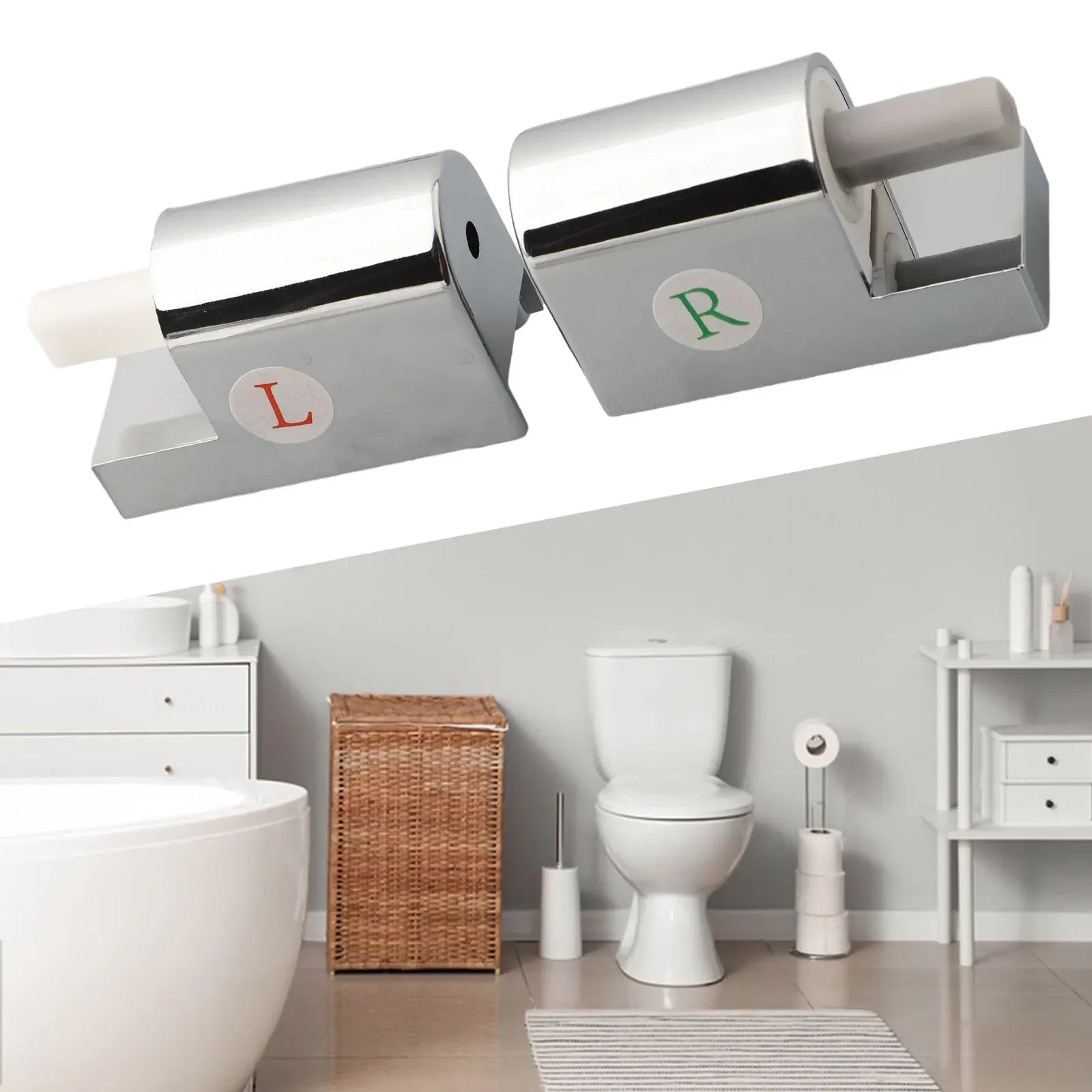 2pcs Toilet Seat Hinges ABS Toilet Seat Soft Close Hinges Kit Toilet Cover Mounting Fixed Joint Parts Bathroom Accessories Oasis Select