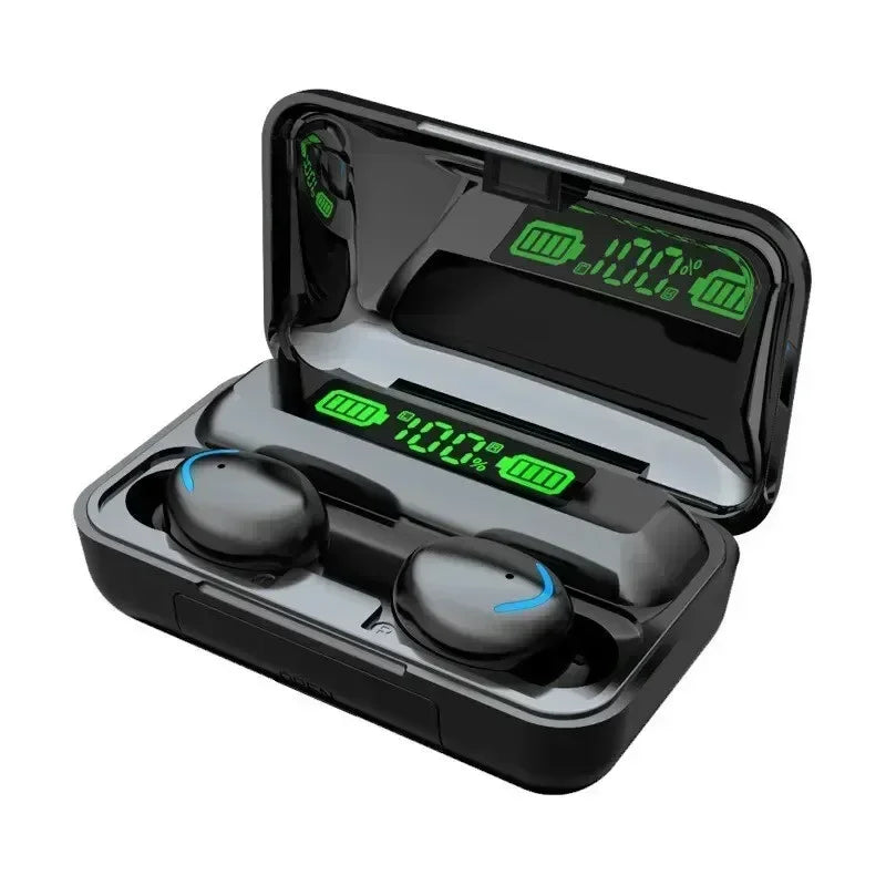 Bluetooth Headphones 9D Stereo High Bass Sport Earphones Handfree Touch Control Tws Wireless Earbuds Waterproof Headset Oasis Select black