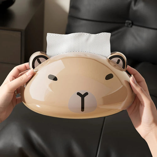 1 Cute Panda Tissue Box, Kitchen Napkin Storage Box, Cartoon Toilet Paper Box, Cute Desktop Paper Box, Home Decoration Oasis Select