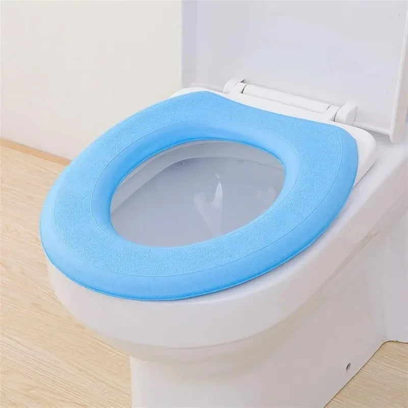 Waterproof Toilet Seat Cover Washable Sticker Foam Portable Silicone Toilet Lid Cover Cup Covers Bathroom Accessories Oasis Select