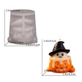 3D Ghost Pumpkin Silicone Mold DIY Candle Making Mould Epoxy Resin Cement Planter Molds Halloween Home Party Decor Oasis Select White