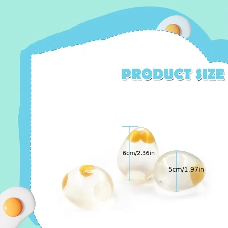 Squishy Eggs Balls | Toy for Party, Squeeze Toys, Clear Splat Ball Easter Basket Fillers for Kids Adults Stress Reducer Gift Oasis Select