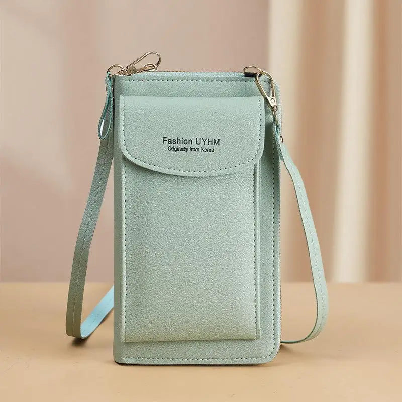 Women's Mini PU Leather Crossbody Bag | Zipper Flap Purse