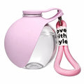2 in 1 Portable Dog Water Bottle Built In Collapsible Silicone Bowl Leak-Proof Dog Drinker Water Feeder for Outdoor Walking Oasis Select Pink