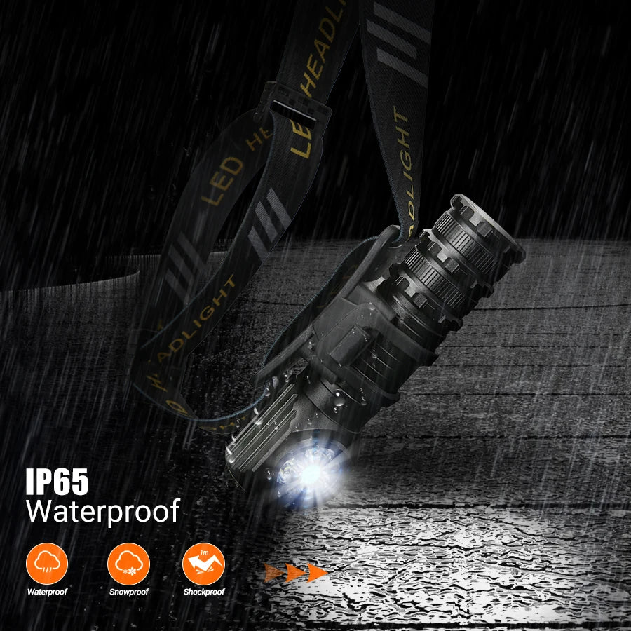 1300LM Rechargeable LED Headlamp | Magnetic & Waterproof