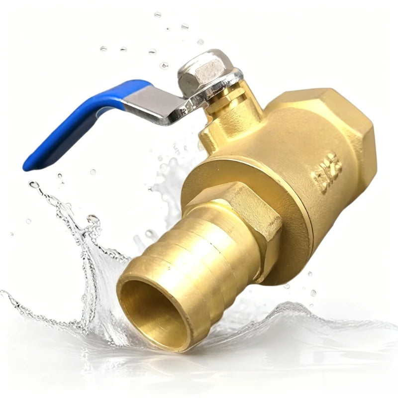 Threaded Brass Ball Valve 1-inch Water Pipe Switch, Gas Water Oil Flow Control Fittings, Large Flow Thickened Valve Oasis Select
