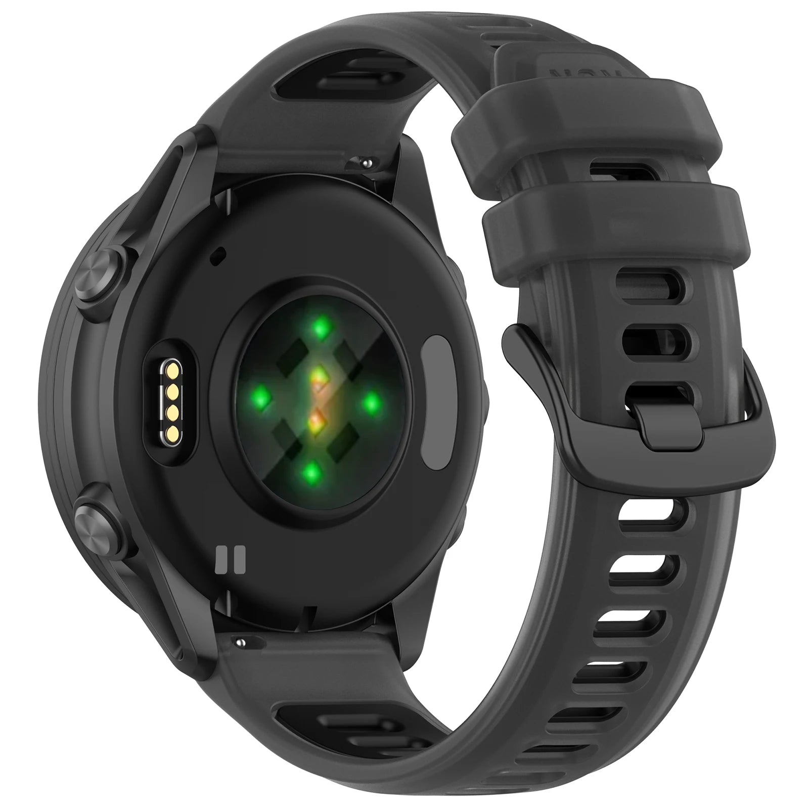 Two-Tone Silicone Strap for Garmin – 22mm & 20mm Quick Release Watch Band Strap Oasis Select black 20mm