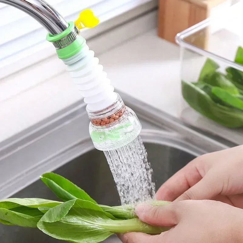 Faucet Sprayer Head with 360° Rotation, Flexible Faucet Extender Adapter, Water Saving Aerator with Built-in Filter for Kitchen Oasis Select