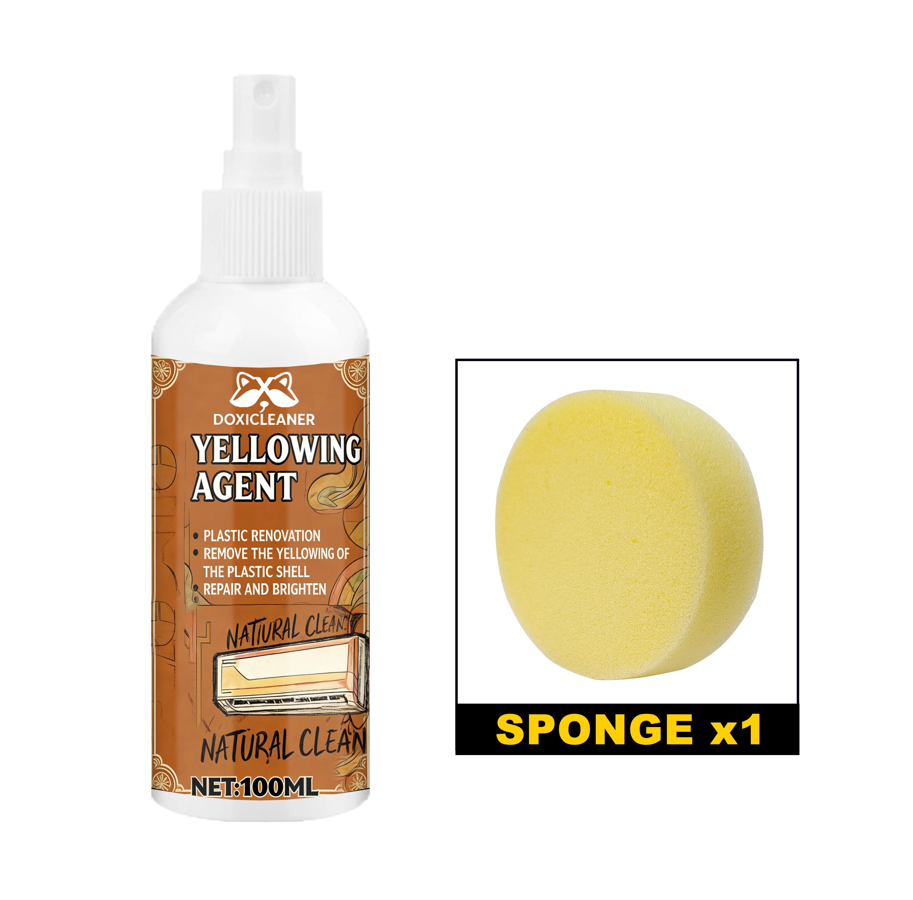 Plastic Restoration Spray Quickly Remove Yellowing,Repair Air Conditioning Unit,Car shine plastic restore polish scratch remover Oasis Select 1pc