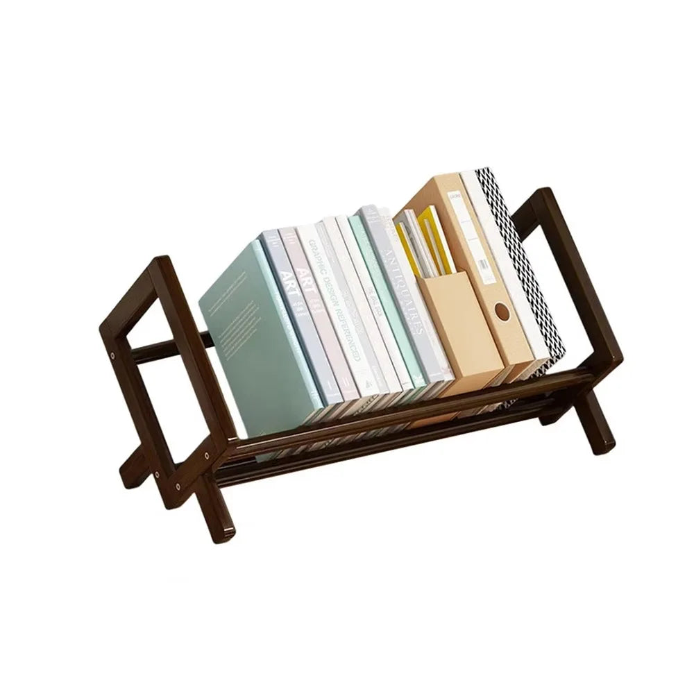 Bamboo Desktop Book & Magazine Display Shelf | Quick Assembly