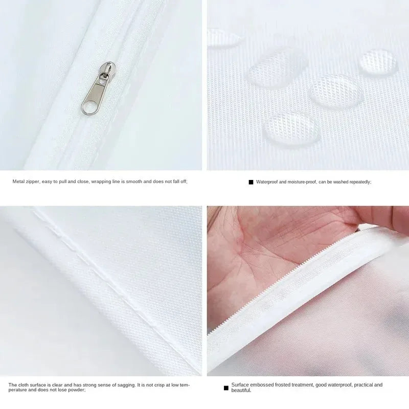 Clothes Dust Cover Transparent Thickened Washable PEVA Hanging Suit Coat Protector Household Storage Bag for Wardrobe Oasis Select