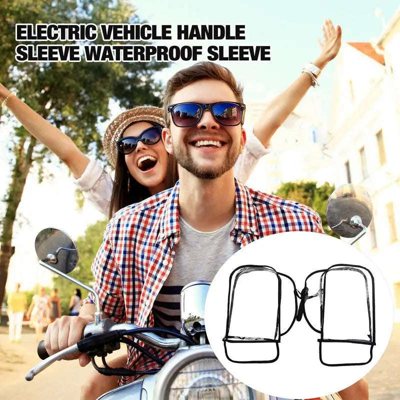 Handlebar Mittens Bicycle Gloves Water Resistant Tear Resistant Windproof Transparent Bicycle Handlebar Cover For Bikepacking Oasis Select