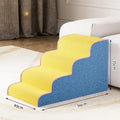 Puppy Stairs Foam Pet Secure Stairs Ramps Non-Slip Ladder dog supplies Pets Protect Older Dog Pet with Joint Pain Sofa Bed Ladde Oasis Select Yellow-blue M