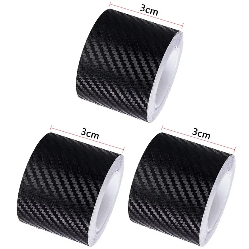 3/2/1Pcs 3D Nano Carbon Fiber Car Film Protective Strip, Threshold Side Mirror, Scratch Resistant And Waterproof Protective Film Oasis Select 3cm-3pcs 1M