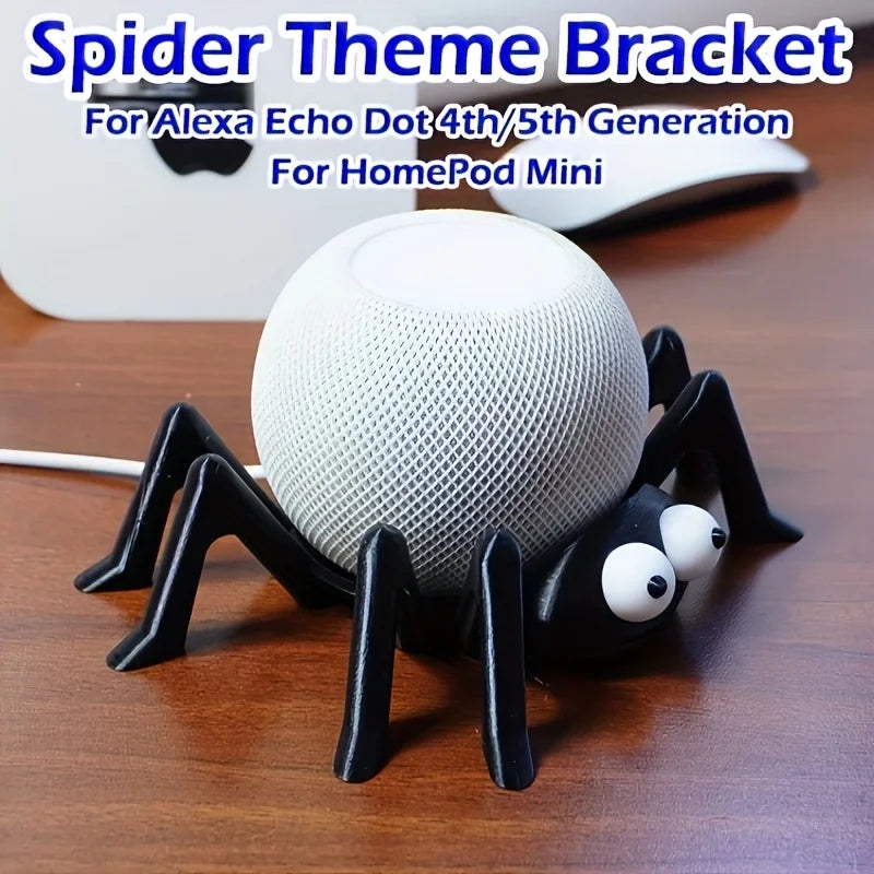 Spider Themed Smart Speaker Stand Desktop Display Holder for Alexa Echo Dot 4th/5th Gen and HomePod Mini Digital Accessory Oasis Select
