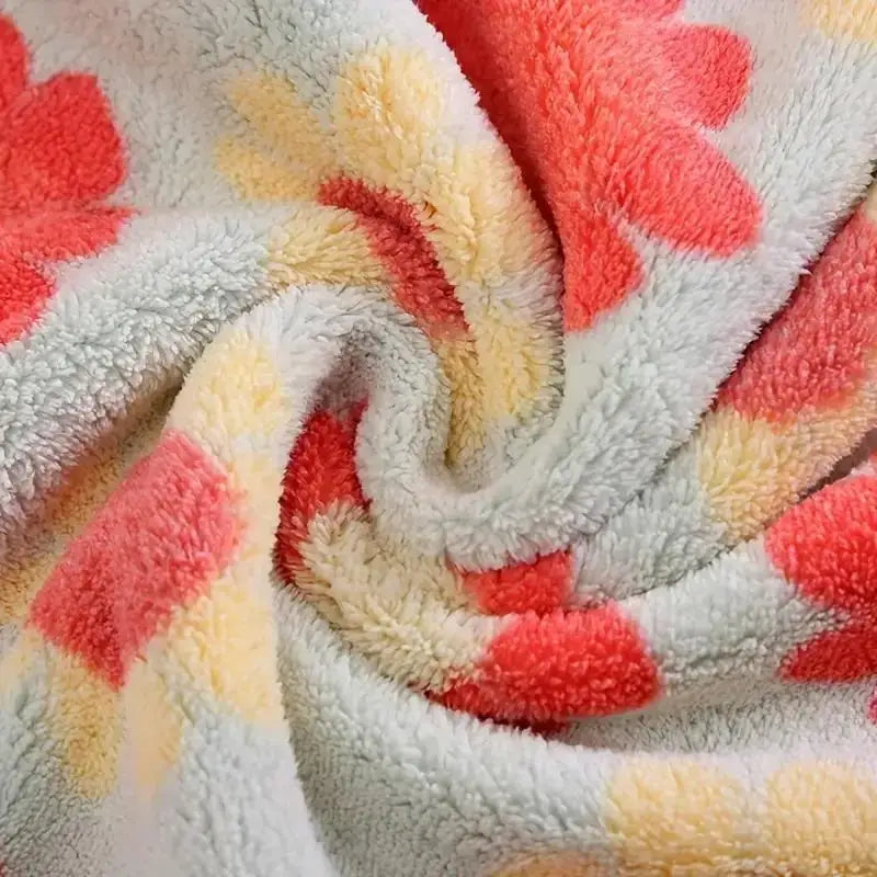 5Pcs Kitchen Cleaning Cloths Soft Absorbent Dishcloth Coral Sunflower Wiping Towel Rags Household Cleaning Cloth 30X30CM Oasis Select