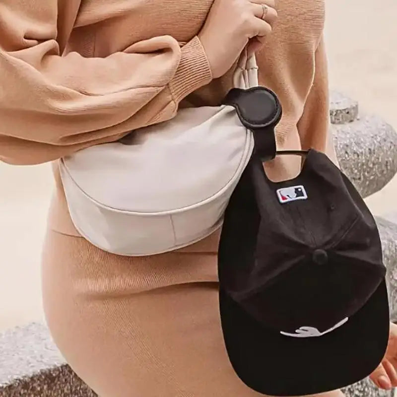 Multi-purpose Pu Leather Magnetic Hat Clip Strong Magnetic Round Organizer Clip Travel Bag 가방 자석 버클 액세서리 Oasis Select