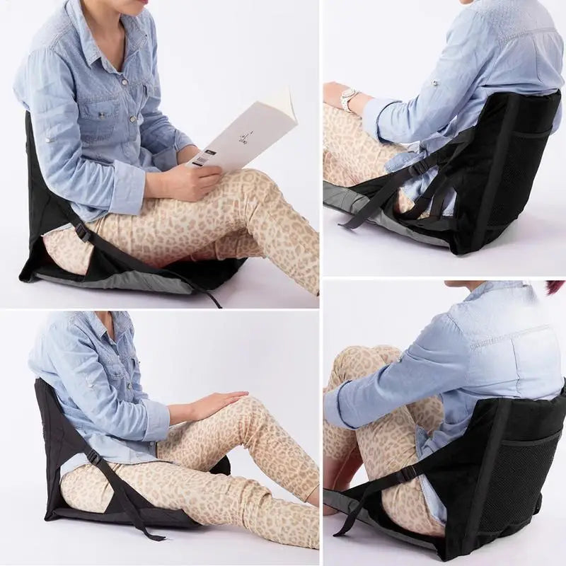 Foldable Outdoor Cushion Chair With Backrest Portable High Quality Oxford Cloth Adjustable Folding Seat Dropshipping Oasis Select