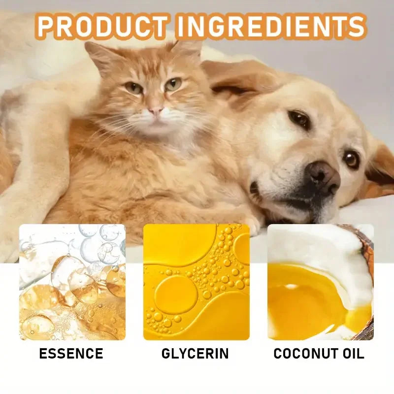 Pet Hair Smoothing Care Spray, Containing Gentle Ingredients, Deeply Moisturizes and Hydrates the Hair. Just One Spray Can Soften and Make Your Pet's Fur Smoother and Shinier. Oasis Select