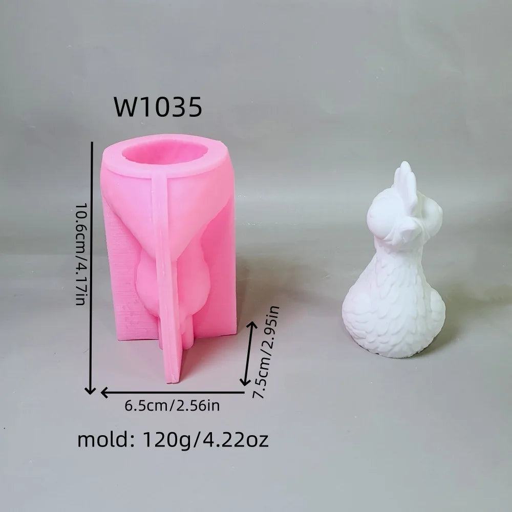 3D Sheep Silicone Mold – Candle, Soap, Resin & Gypsum DIY