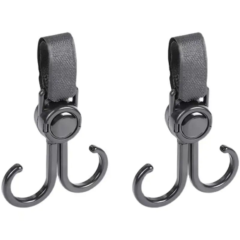 Double Hook Baby Stroller Hanger – 360° Rotation Organizer Stroller Hook Hanger Oasis Select 2pc