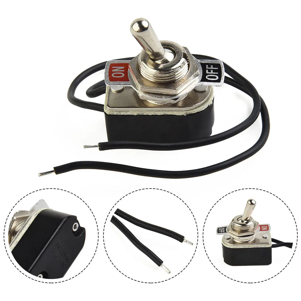 6A SPST Prewired Rocker Toggle Switch ON/OFF – 12mm Panel Rocker Toggle Switch Oasis Select