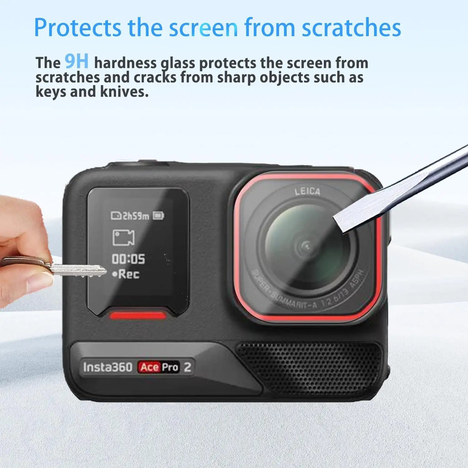 Insta360 Ace Pro 2 Tempered Glass Screen & Lens Protector 9H