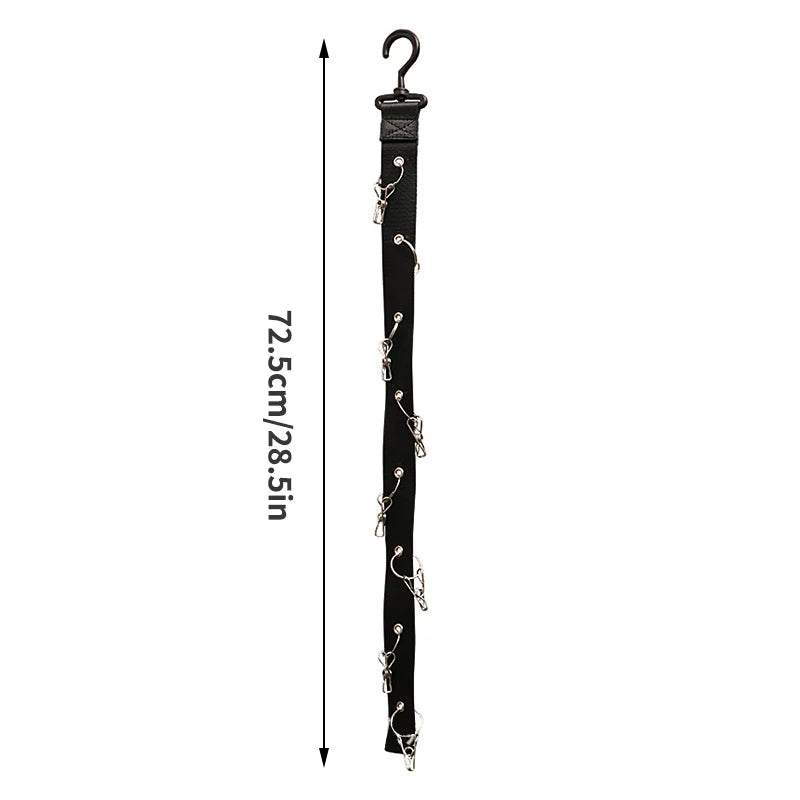 8-Clip Wall Hanging Doll Storage Rack | Door Hook Organizer