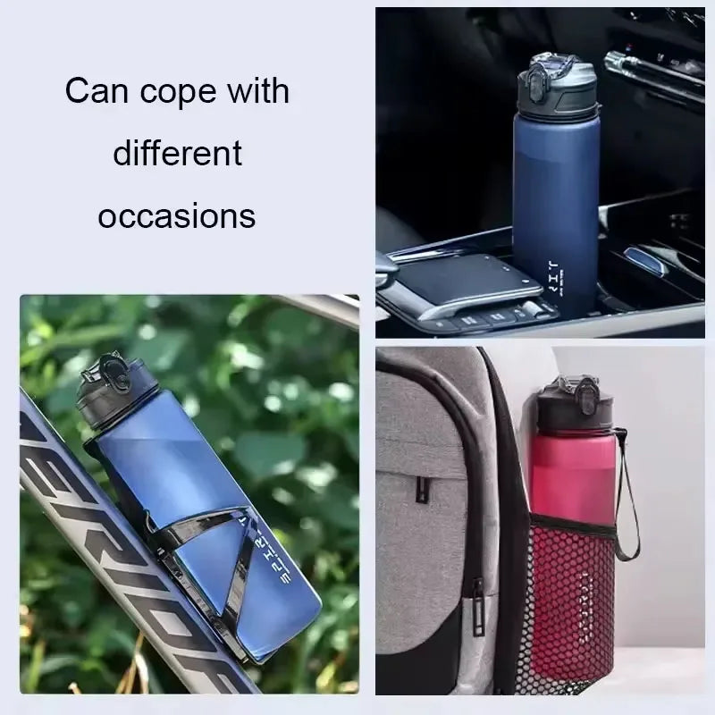750ml Water Bottle with Carrying Strap Matte Frosted Surface Leak Proof Design Lightweight Portable for Outdoor Hiking Camping Oasis Select