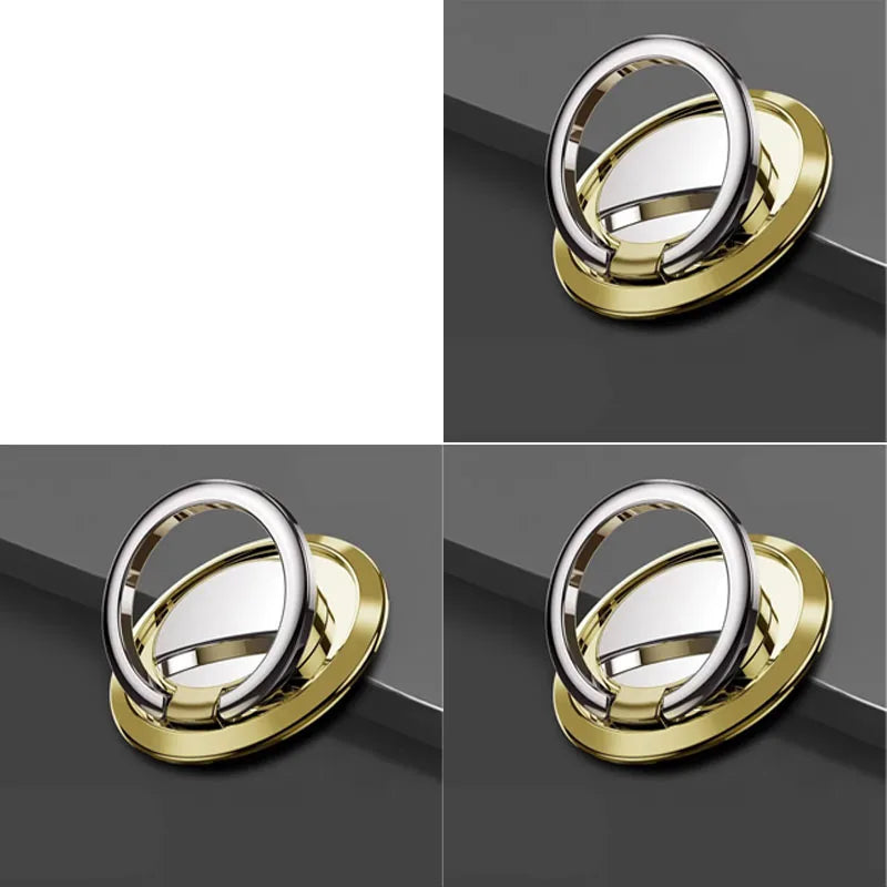1/2/3pcs Luxury Finger Ring Holder Stand Grip 360 Rotating For Mobile Phone Car Magnetic Mount Phone Back Sticker Pad Unniversal Oasis Select 3pcs gold