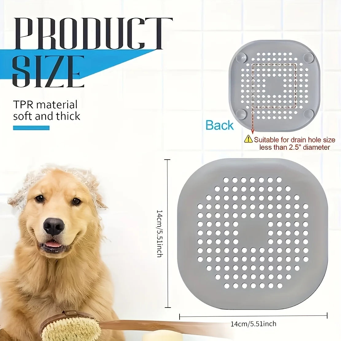 2PCS Sewer Hair Filter - Suitable for Bathroom, Kitchen, Bathtub, and Shower Areas - Floor Drain Anti Clogging Mesh Cover Oasis Select