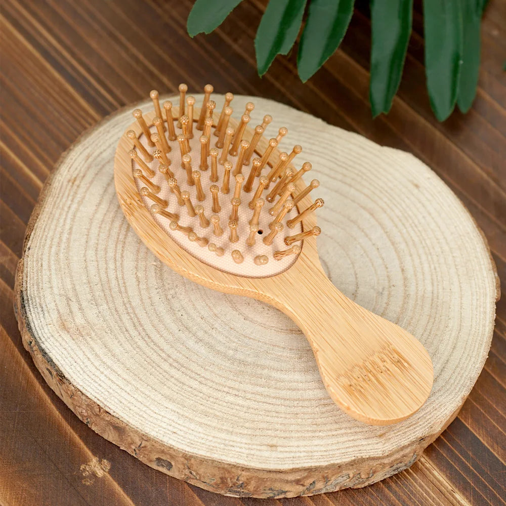 Professional Hair Brush & Wooden Comb – Boar Bristle & Bamboo Hair Brush & Comb Oasis Select 444-7