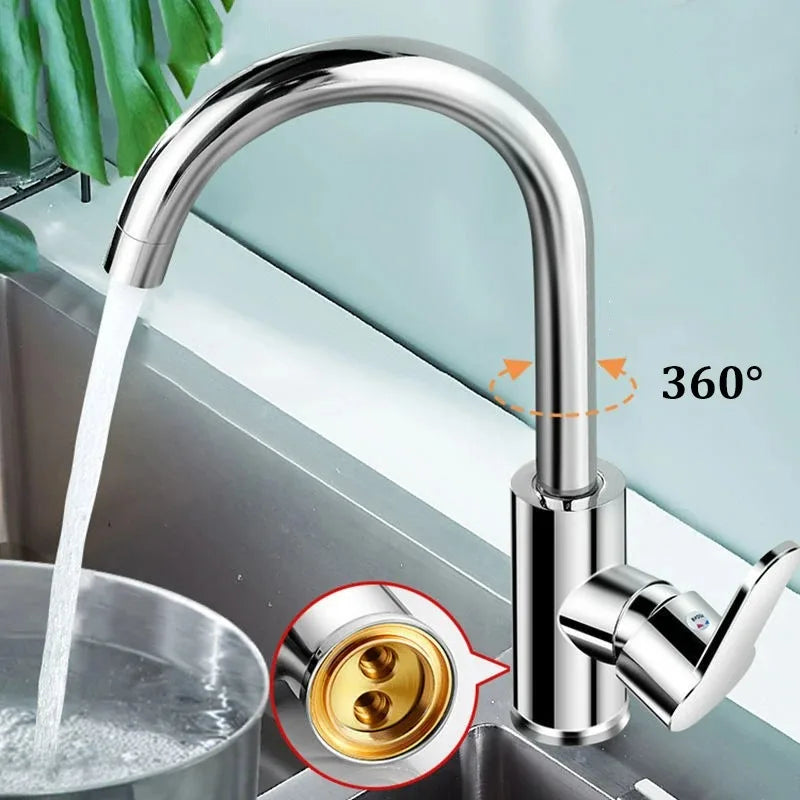 Kitchen Faucet Household Splash-proof Boosting Hot And Cold Faucet Hot And Cold Vegetable Wash Basin Dishwashing Pool Sink Oasis Select