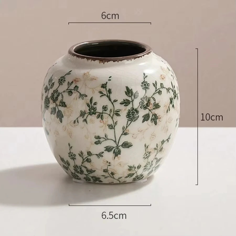 Crackle Ceramic Flower Vase Hydroponic Vase Table Decor Floral Arrangement Valentine's Day Gifts Birthday Graduation Gift Oasis Select Mini S