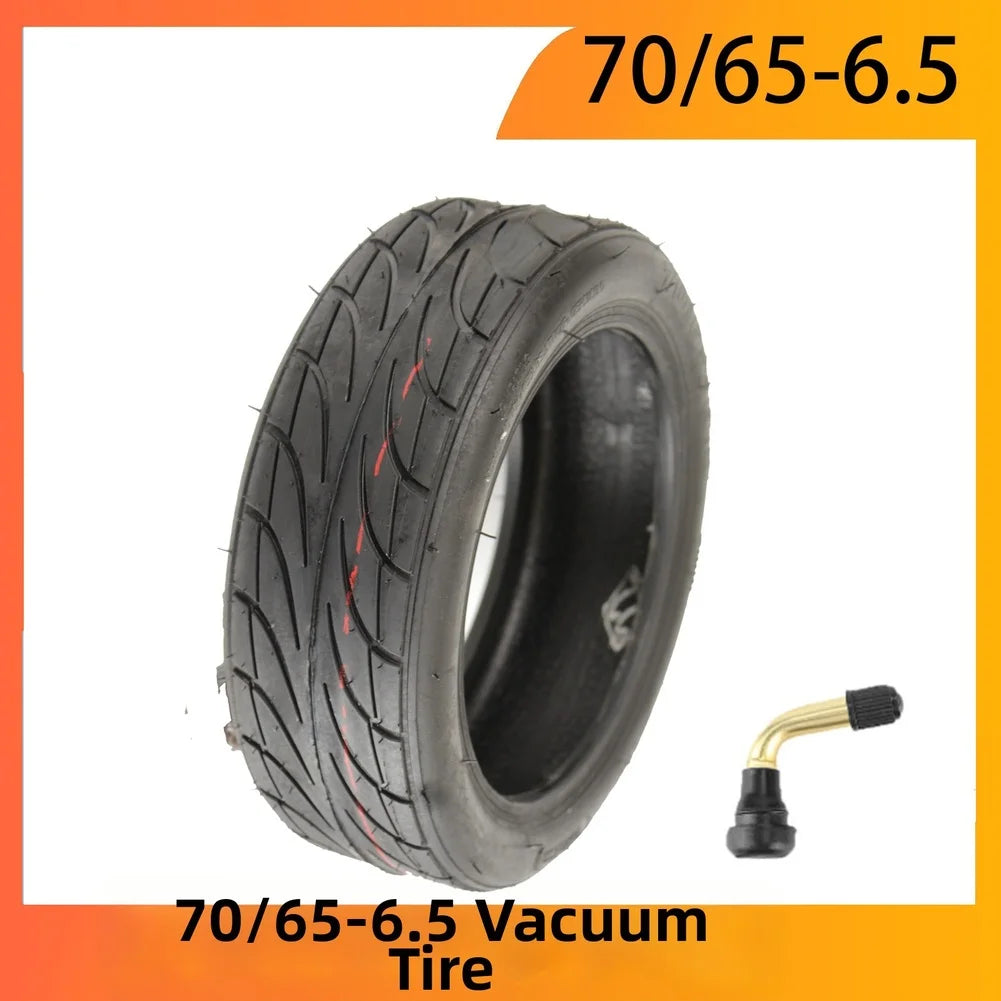 70/65-6.5 Tubeless Tire With Valve Stem For 9 Inch Balance Bike And Electric Scooter Black Nylon Vacuum Wheel Oasis Select