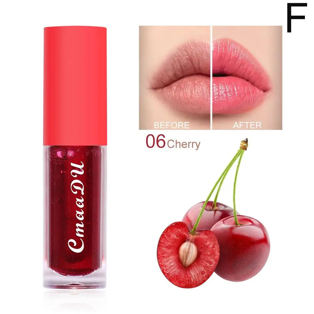 Fruit Flavored Discolored Lip Balm Jelly Magic Color Changing Lipstick Girl Moisturizing Nourishing Lasting Lip Gloss Glaze Care Oasis Select F