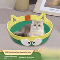 All Weather Handmade Cat Bed: Scratch - Proof & Cozy | Cute Cat Bed with Integrated Scratch Board | Washable & Warm Pet Bedding Oasis Select L