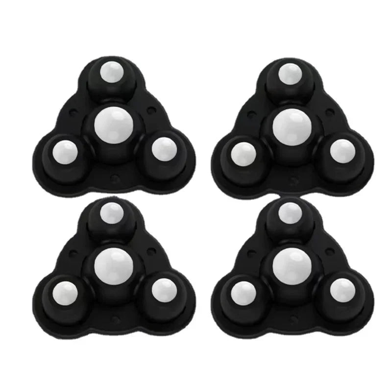 4PCS Universal Wheel 360°Rotation Pulley Self Adhesive Caster Stainless Steel Mini Swivel Wheels for Furniture Cabinet Trash Can Oasis Select black nylon