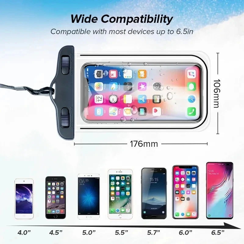 Swimming Bags Waterproof Phone Case Water proof Bag Mobile Phone Pouch PV Cover for iPhone 12 Pro Xs Max XR X 8 7 Galaxy S10 Oasis Select