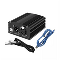 1-Channel 48V Phantom Power Supply with XLR 3 Pin Microphone Cable for Condenser Microphone Music Recording Equipment Oasis Select Default Title