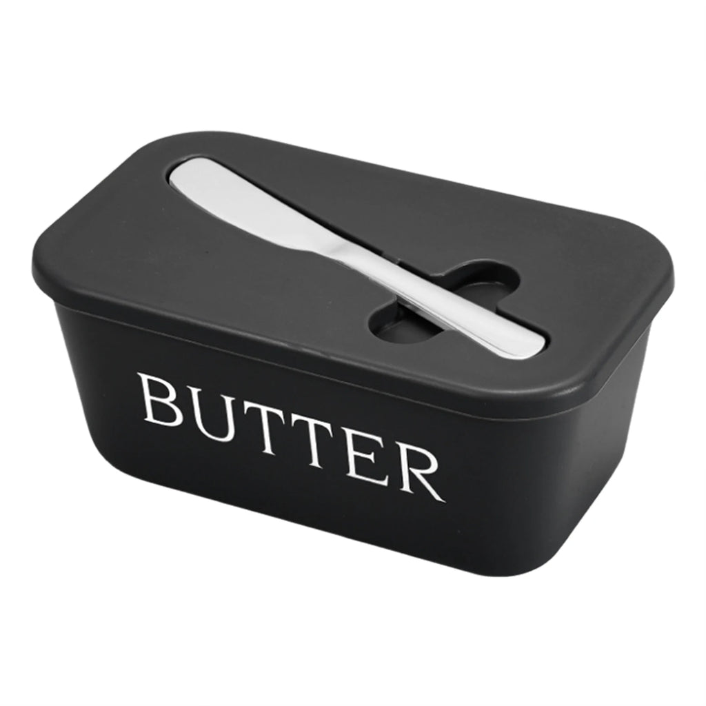 Butter Dish with Lid & Cutter – Airtight Fridge Storage Box