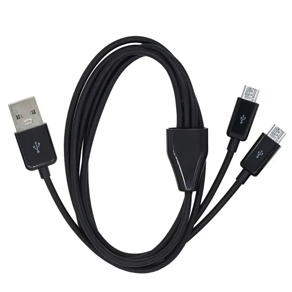 Micro USB To USB 2 Port Micro USB Cable 2 Port Y Splitter Y Splitter Charging Cable Multifunction Dual 2 in 1 Cord Cables Wire Oasis Select