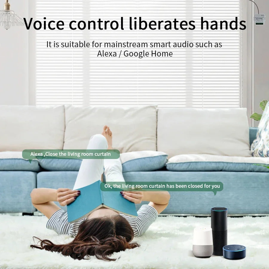 Tuya WiFi Smart Curtain Switch Roller Blinds Shutter Motor Remote Controllers Smart Life Voice APP Control For Alexa Google Home Oasis Select