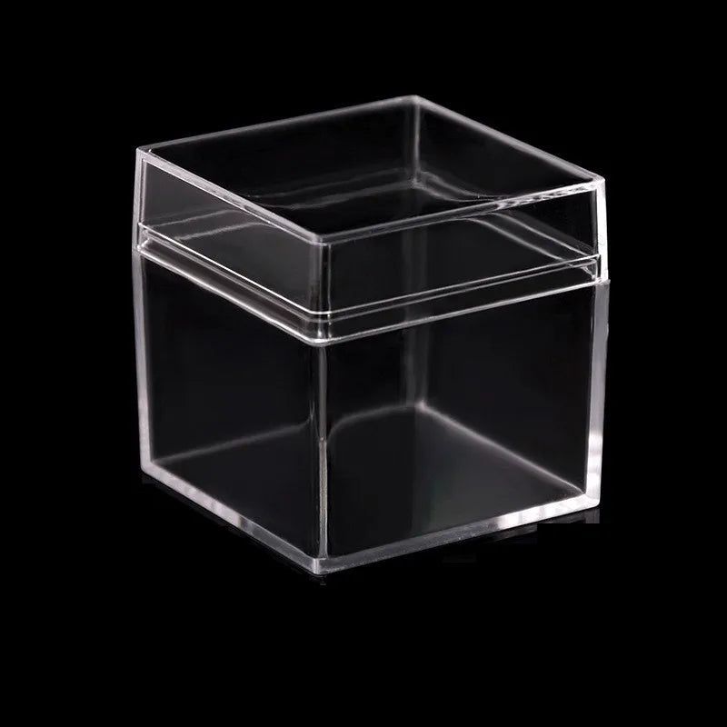 1pcs Transparent Acrylic Boxes With Cover Plastic Organizer Gift Packing Box Food Candy Storage Container For Home Display Oasis Select 5x5x5CM Other