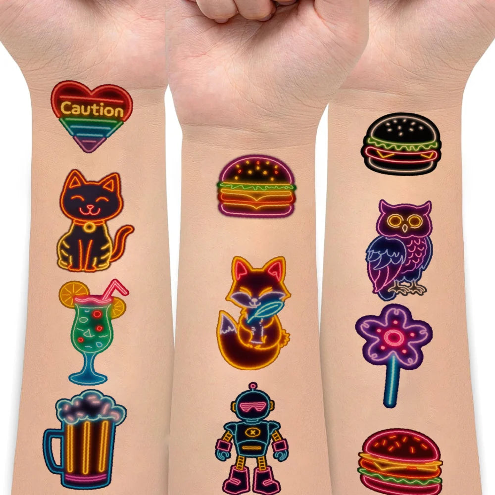 63-Piece Waterproof Temporary Tattoo Stickers – Fun Body Art