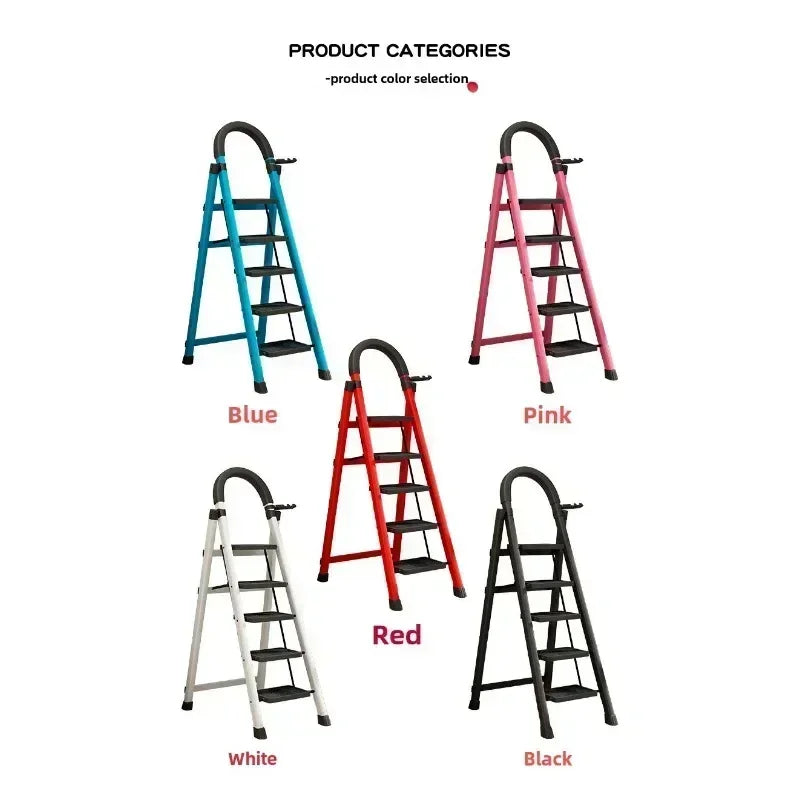 Ladder, zigzag ladder, folding ladder, three four five six step ladder, thickened carbon steel engineering ladder Oasis Select