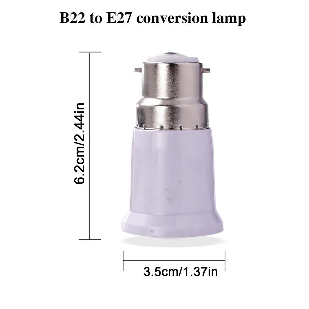 B22 to E27 Lamp Holder Converter holder Bayonet to Screw Lamp Light Socket Bulb Base Spliter Extension Adapter LED Corn Bulb Oasis Select